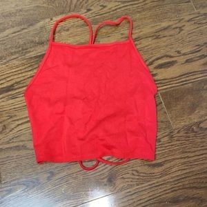 red crop top